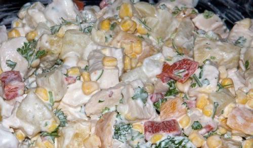 Салат из курицы с ананасами? 09