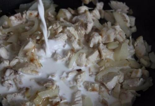 Спагетти с крицей в сливочном соусе. 04