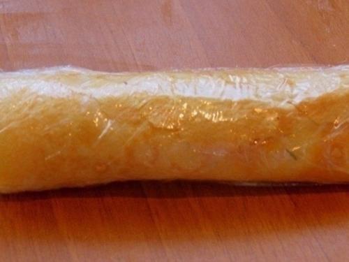 Закусочные роллы из омлета с красной рыбой. 07