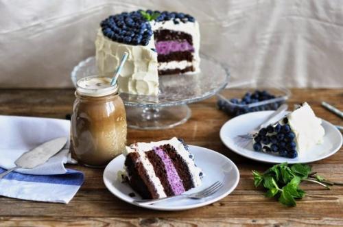 Шоколадно - черничный муссовый торт? 02