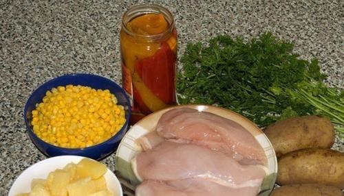 Салат из курицы с ананасами? 01