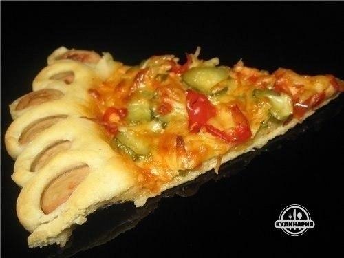 Пицца с вкусным краешком.