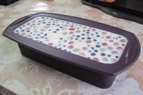 Сметанный десерт с ягодами (сметанный торт - желе. 01