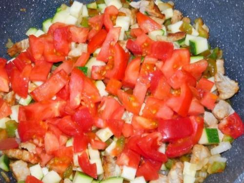 Омлет с мясом и овощами. 04