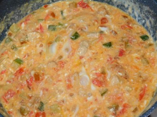 Омлет с мясом и овощами. 05