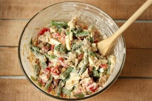 Салат Шедевр с курицей и сладким перцем. 05