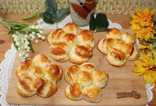 Булочки - цветочки.  Ингредиенты: