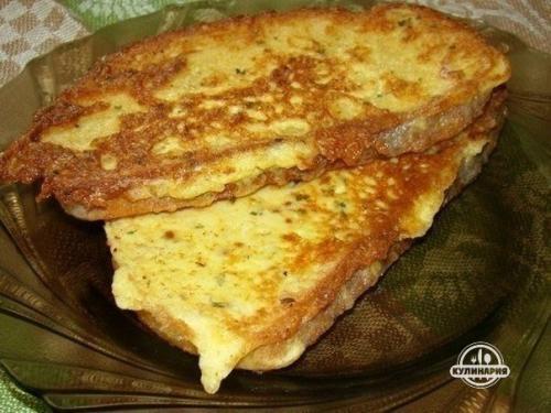 Гренки сырные.  Ингредиенты: 05