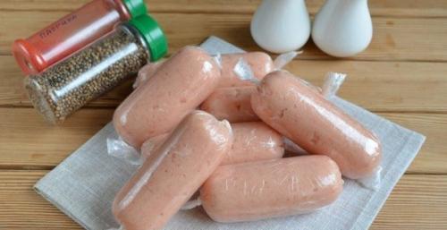 Домашние сосиски с курицей. 06