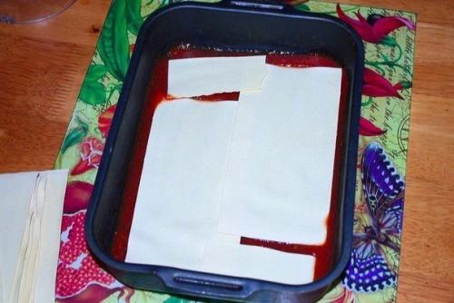 Лазанья мясная.  Ингредиенты: 01