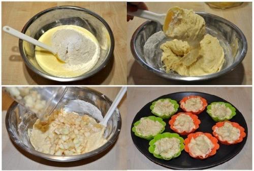 Сочные яблочные кексы. 02