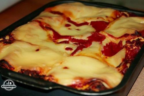 Лазанья мясная.  Ингредиенты: 06