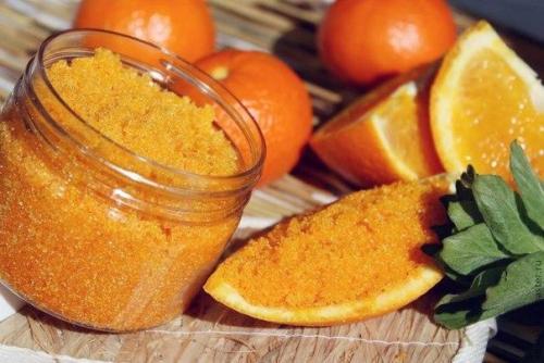 Апельсиновый скраб для тонуса кожи тела.