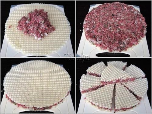 Треугольные котлетки. Ингредиенты: 02