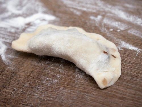 Вареники с гречкой и грибами. 08