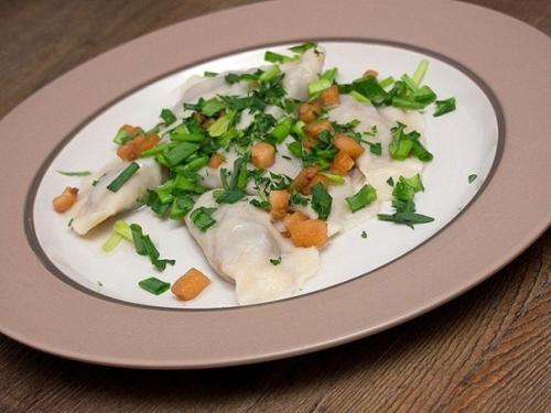 Вареники с гречкой и грибами.