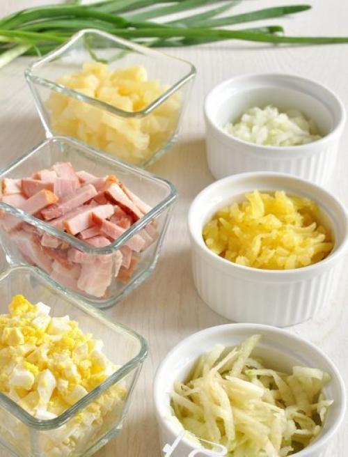 Салат ананас.  Состав. 01