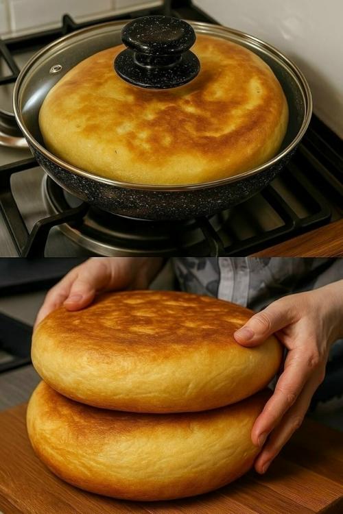 Хлеб на сковоpоде - это настоящее спасение, когда нет духовки или просто хочется чего-то особенно уютного.  