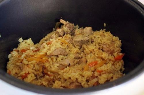 Ароматные рис со свининой. 07