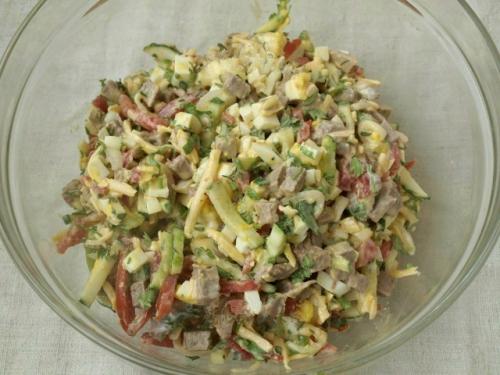 Салат Бахор.  Предлагаю вам рецепт вкусного, освежающего салата Бахор из узбекской кухни. 07