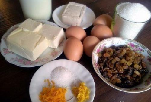 Пасхальный кулич.  Ингредиенты. 01