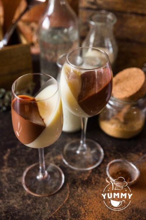 Шоколадно - ванильная панакота. 02