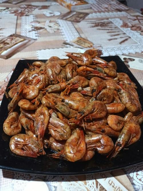 Жаренные креветки под соевым соусом. 03