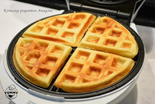 Бельгийские вафли.  Ингредиенты (примерно на 20 вафель: 02