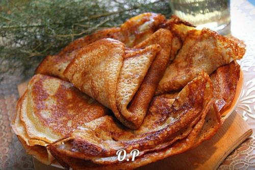 Заварные блины на минералке.

