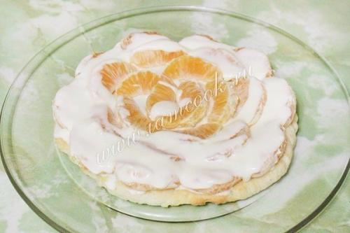Сметанный торт с фруктами. 02 Сметанный торт с фруктами. 02
