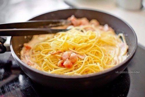 Карбонара.  Ингредиенты:  - Спагетти - 200 г. 04