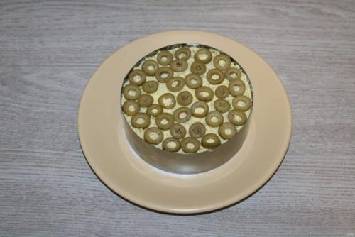 Слоёный салат с жареными шампиньонами. 02