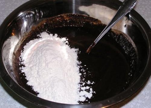 Брауни с творогом и вишней. 03