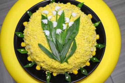 Салат Ландыш.  Ингредиенты: 02