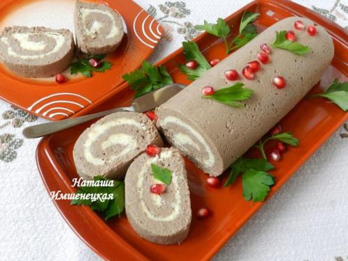 Рулет из куриной печени.