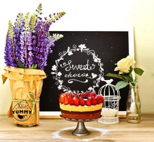 Торт Шоколад И Клубника. 06