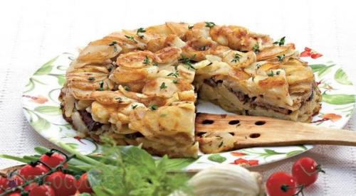 Картофель Анна со свининой.