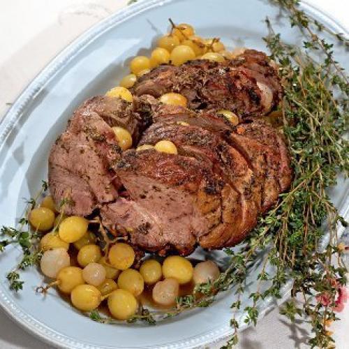 Баранья нога с тархуново - мятным маслом?