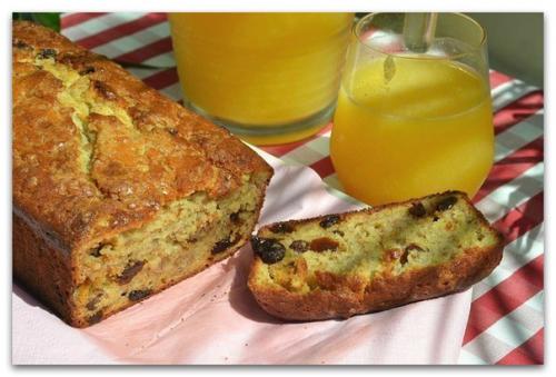 Банановый кекс с изюмом.