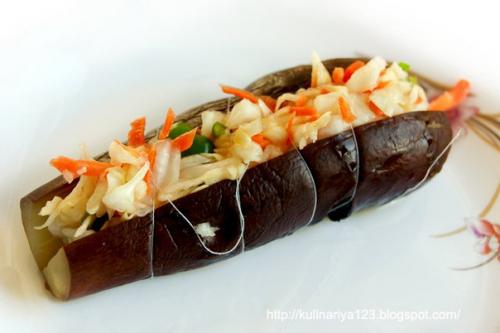 Квашеные баклажаны с капустой. 05
