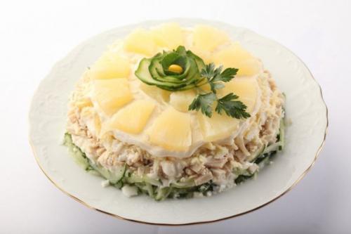 Праздничный салат Золотой Гребешок.