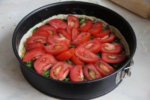 Киш с грибами и помидорами. 04