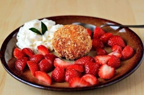 Жареное мороженое.  Ингредиенты: