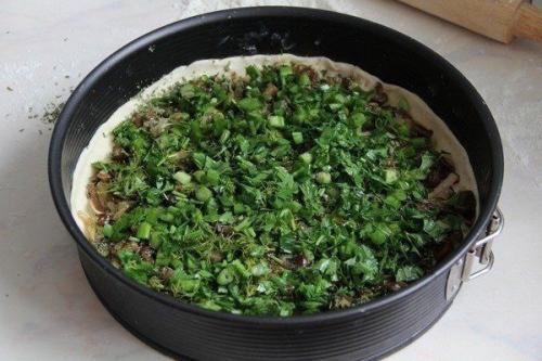 Киш с грибами и помидорами. 03