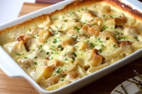 С курицей и грибами - идеальное решение для обеда гратен.