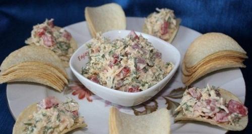 Простые закуски на чипсах. 02 Простые закуски на чипсах. 02