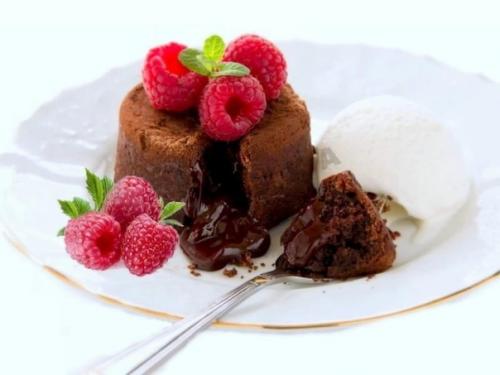 Шоколадный фондан.  Ингредиенты: