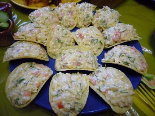 Простые закуски на чипсах. 05 Простые закуски на чипсах. 05