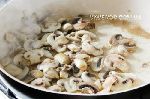 Спагетти с грибами в сливочном соусе. 02