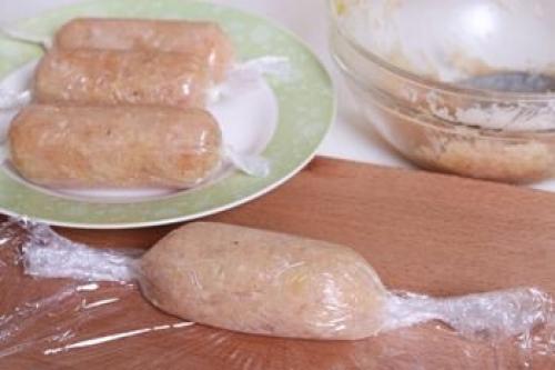Домашние сосиски из курицы. 05